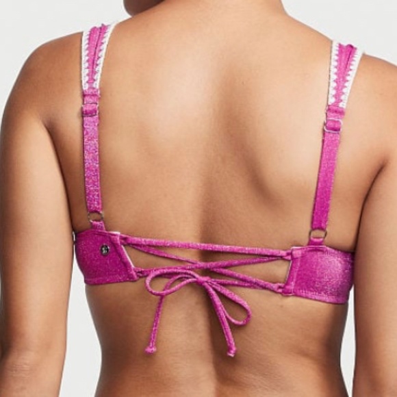 NEW Full Coverage Bikini Top with Crochet Trim - Picture 2 of 4